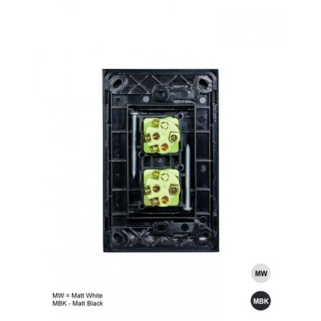 Clouded Leopard -u00a0Switch Vertical 2 Gang 16AX/20A 250V  Matt Black  x10 - CLSWV2GMBK