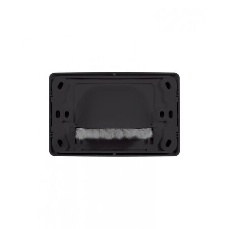 Brush Cable Management Recessed Plate White & Black  Black x10 - CODENBK