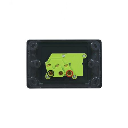 Cougar - Power Point Switched 1 Gang, 15A 250V~  Black x10 - COPP151GBK