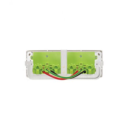Cougar -u00a0Power Point Switched 4 Gang 10A 250V Flush Mount with Custom Mounting Bracket  White x1 - COPP4G