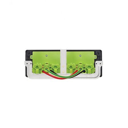 Cougar -u00a0Power Point Switched 4 Gang 10A 250V Flush Mount with Custom Mounting Bracket  White x1 - COPP4G