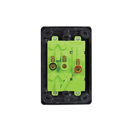 Cougar - Power Point Switched 2 Gang Vertical 15A 250V~  Black x5 - COPPV152GBK