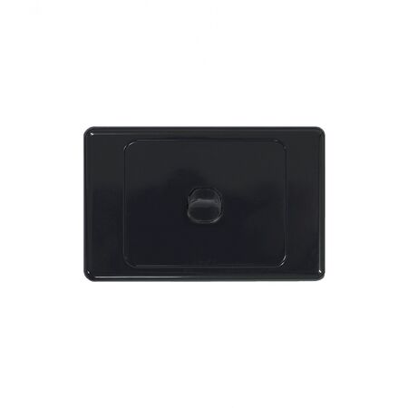 Cougar - Switch Horizontal 1 Gang 10AX/16A 250V~  Black x10 - COSW1GBK