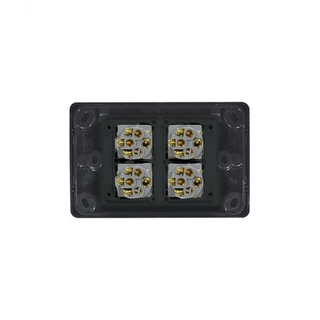 Cougar - Switch Horizontal 4 Gang 10AX/16A 250V~  Black x10 - COSW4G