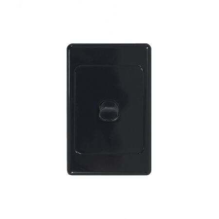 Cougar -u00a0Switch Vertical 1 Gang 10AX/16A 250V~  Black x10 - COSWV1GBK