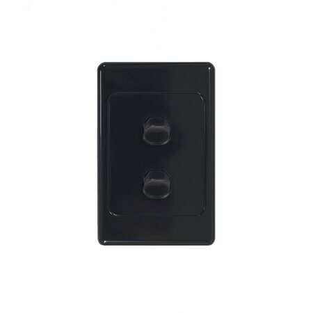 Cougar -u00a0Switch Horizontal 2 Gang 10AX/16A 250V~  White x10 - COSW2G