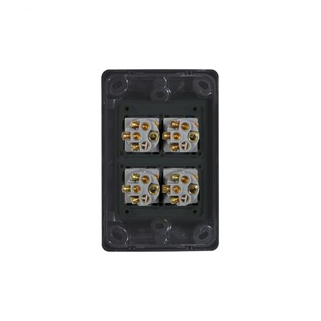 Cougar - Switch Vertical 4 Gang 10AX/16A 250V~  White x10 - COSWV4G