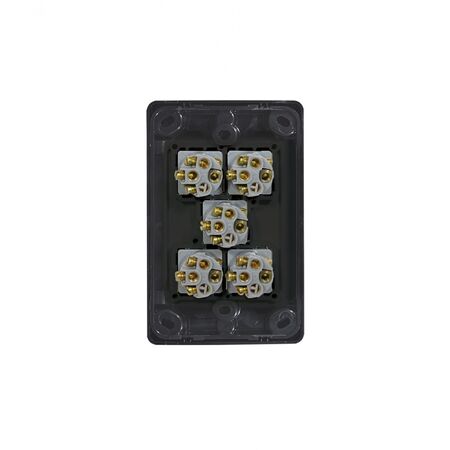 Cougar - Switch Vertical 5 Gang 10AX/16A 250V~  Black x5 - COSWV5GBK