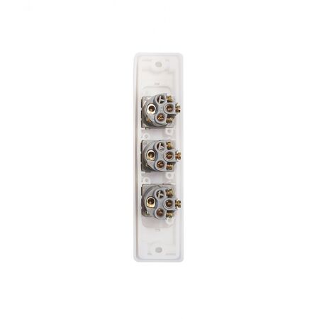 Cougar -u00a0Architrave Switch Vertical 3 Gang, 10AX/16A 250V~  White x10 - COSWVA3G