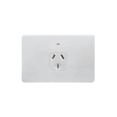 Flat Cat - Power Point Auto Switched 1 Gang 10A 250V~  White x5 - FLPP1GAU