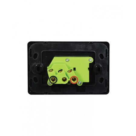 Flat Cat - Power Point Switched 1 Gang 10A 250V~  Black x10 - FLPP1GBK