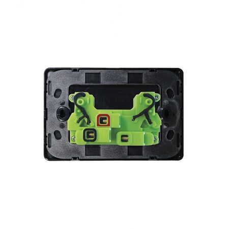 Flat Cat -u00a0Power Point Auto Switched 2 Gang 10A 250V~  Black x5 - FLPP2GAUBK