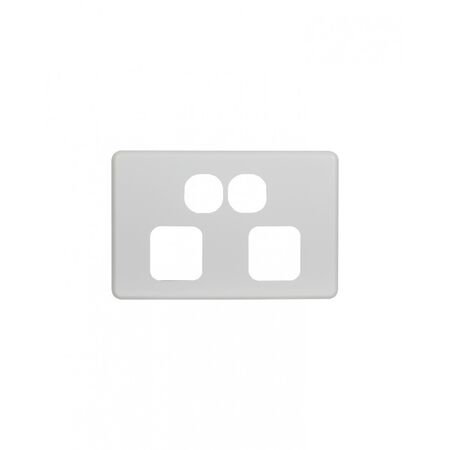 Flat Cat - Power Point Switched 2 Gang 10A 250V~  Replacement White Cover x10 - FLPP2GCO