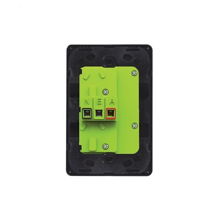 Flat Cat -u00a0Power Point Switched Vertical 2 Gang 10A 250V  Black x5 - FLPPV2GBK
