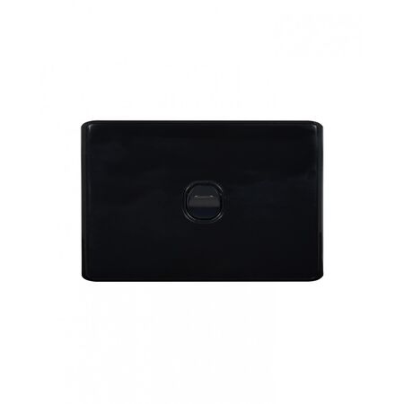 Flat Cat -u00a0Switch Horizontal 1 Gangu00a010AX/16A 250V~  Black x10 - FLSW1GBK