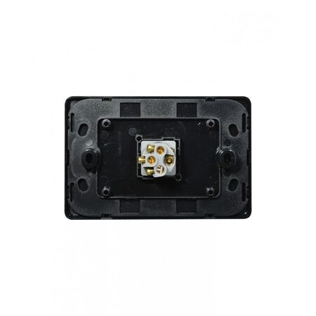 Flat Cat -u00a0Switch Horizontal 1 Gangu00a010AX/16A 250V~  Black x10 - FLSW1GBK