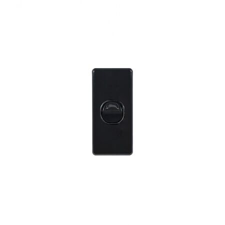 Flat Cat -u00a0Switch Vertical Architrave 1 Gang 10AX 16A 250V  Black  x10 - FLSWVA1GBK