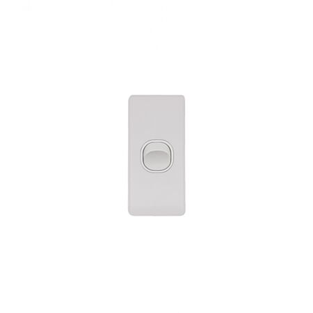 Flat Cat -u00a0Switch Vertical Architrave 1 Gang 10AX 16A 250V  Matt White x10 - FLSWVA1GMW