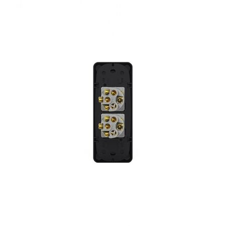 Flat Cat -u00a0Switch Vertical Architrave 2 Gang 10AX 16A 250V  Black x10 - FLSWVA2GBK