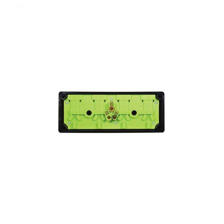 Leopard - Power Point Switched 4 Gang Double Pole 10A 250V Fits Standard 84mm Mounting Centres  Black x1 - LEBIG4BK