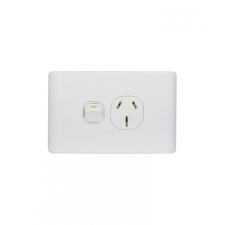 Leopard - Power Point Switched 1 Gang, 15A 250V~  x10 - LEPP151G