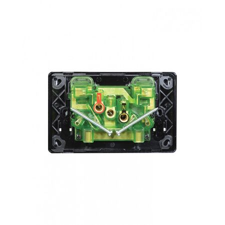Leopard - Power Point Switched 2 Gang, 10A 250V~  Black x10 - LEPP2GBK