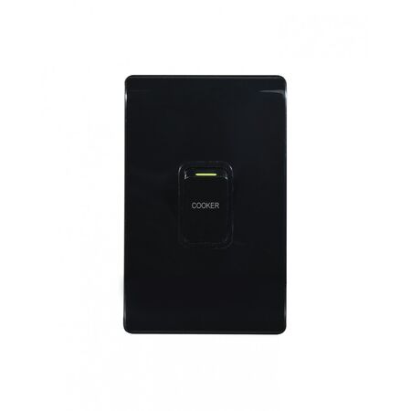Leopard - Switch Oven 45A 250V~ Double Pole  Black x5 - LESWDPOV45BK