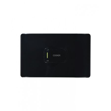 Leopard - Switch Oven 45A 250V~ Double Pole, Horizontal  Black x5 - LESWDPOV45BKH