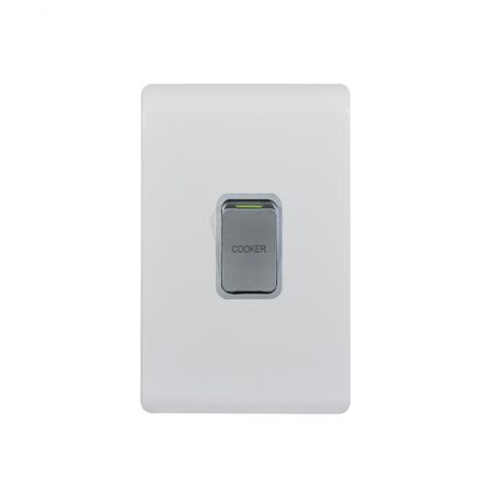 Leopard - Switch Oven 45A 250V~ Double Pole  White x5 - LESWDPOV45