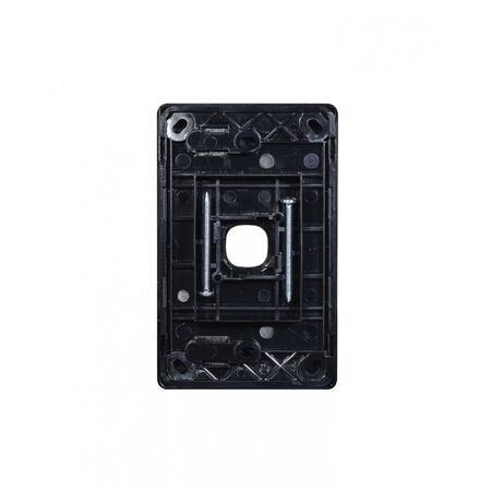 Leopard - Switch Plate Vertical 1 Gang (Less Mech)  Black x10 - LESWPV1GBK