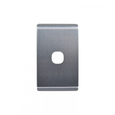 Leopard - Switch Vertical 1 Gang, 16AX/20A 250V~  Brushed Aluminium Cover x10 - LESWPV1GCBA
