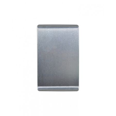 Leopard - Blank Plate & Cover  Brushed Aluminium Cover x10 - LESWPVXGCBA