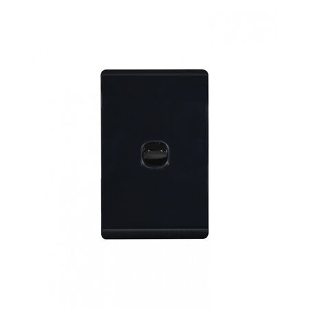 Leopard - Switch Vertical 1 Gang, 16AX/20A 250V~  Black x10 - LESWV1GBK