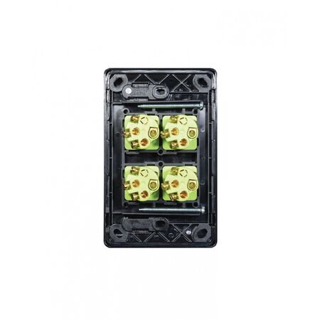 Leopard - Switch Vertical 4 Gang, 16AX/20A 250V~  Black x10 - LESWV4GBK