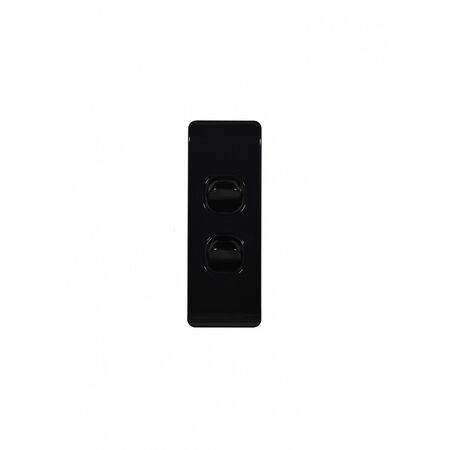 Leopard - Switch Vertical Architrave 2 Gang, 16AX/20A 250V~  White x10 - LESWVA2G