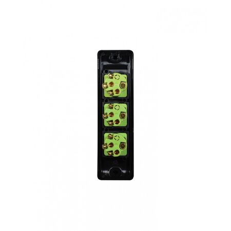 Leopard -u00a0Switch Vertical Architrave 3 Gang, 16AX/20A 250V~  Black x10 - LESWVA3GBK