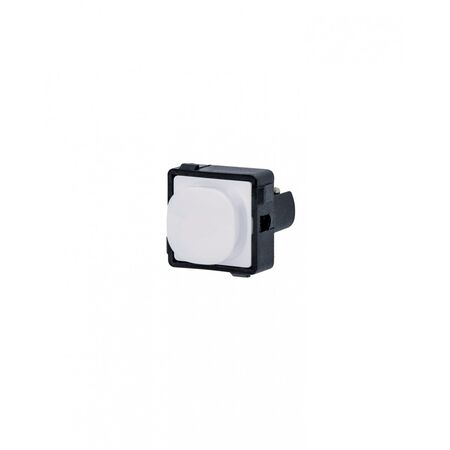 Meerkat - Momentary Push Button Switch Mech, 2A / 250Vac  Matt White x1 - MEPBMMW
