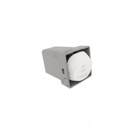 Meerkat -u00a0Switch Mechanism 3-Position 10AX/16A 250V~ UP/OFF/DOWN  Matt White x4 - MESW3UODMW