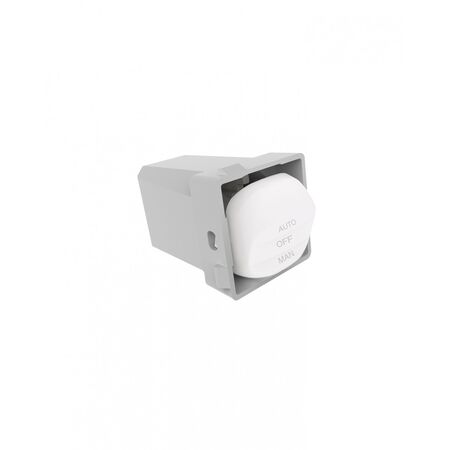 Meerkat -u00a0Switch Mechanism 3-Position 10AX/16A 250V~ Cat's Eye AUTO/OFF/MAN  Matt White x4 - MESWC3AOMMW