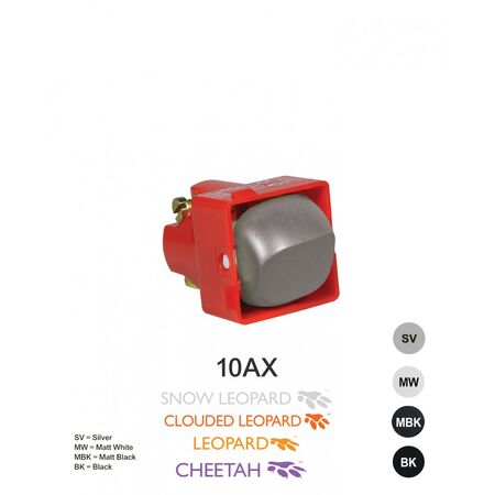 Intermediate Switch Mechanism 10AX 250V~ Cat's Eye  Silver x5 - MESWCISV