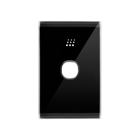 Powermesh -u00a0Multi Purpose Switch 1 Buttonu00a0Maxu00a05AX total, 220-240V 50Hz, 2 or 3 wire auto-sensing (Formerlyu00a0PMPUSWMPV1G)  Snow Leopard Black Cover x1 - PMMPS1SNCBK