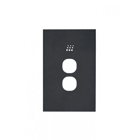 Powermesh -u00a0Multi Purpose Switch 2 Button Maxu00a05AX total, 220-240V 50Hz, 2 or 3 wire auto-sensing (Formerlyu00a0PMPUSWMPV2G)  Clouded Leopard Matt Black Cover - PMMPS2CLCMBK