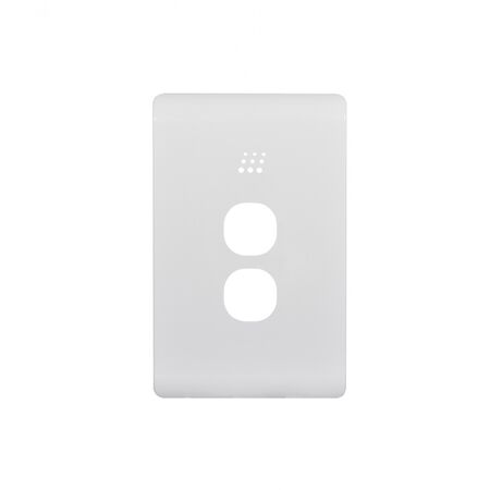 Powermesh -u00a0Multi Purpose Switch 2 Button Maxu00a05AX total, 220-240V 50Hz, 2 or 3 wire auto-sensing (Formerlyu00a0PMPUSWMPV2G)  Leopard White Cover - PMMPS2LEC