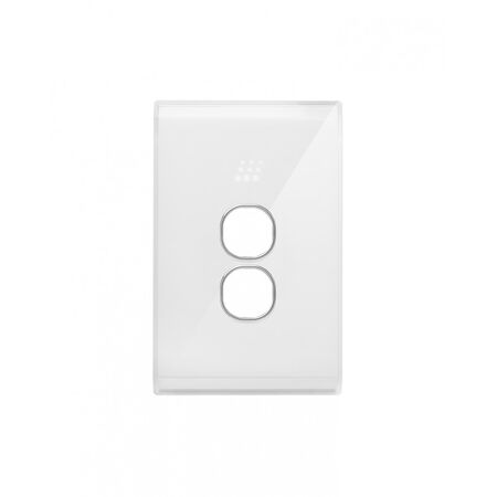 Powermesh -u00a0Multi Purpose Switch 2 Button Maxu00a05AX total, 220-240V 50Hz, 2 or 3 wire auto-sensing (Formerlyu00a0PMPUSWMPV2G)  Snow Leopard White Cover - PMMPS2SNC