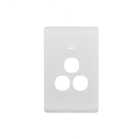 Powermesh -u00a0Multi Purpose Switch 3 Button Horizontalu00a0Maxu00a05AX total, 220-240V 50Hz, 2 or 3 wire auto-sensing (Formerlyu00a0PMPUSWMPV3G)  Leopard White Cover x1 - PMMPS3LEC