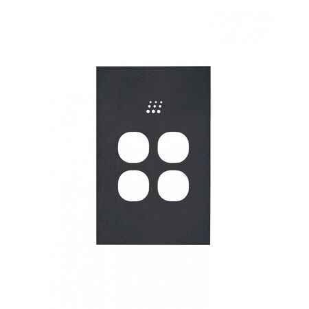 Powermesh -u00a0Multi Purpose Switch 4 Buttonu00a0Maxu00a05AX total, 220-240V 50Hz, 2 or 3 wire auto-sensing (Formerlyu00a0PMPUSWMPV4G)  Clouded Leopard Matt Black Cover x1 - PMMPS4CLCMBK