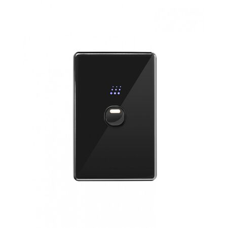 Powermesh - Switch/Dimmer, Vertical/Horizontal, 1 Gang, 10AX 240V, Powermesh Enabled  Black x1 - PMPUSWV1GBKS