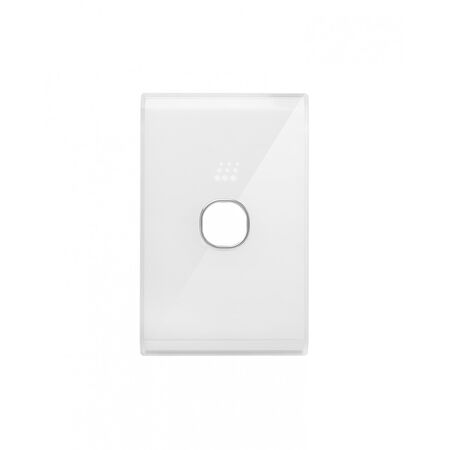 Powermesh - Switch/Dimmer, Vertical/Horizontal, 1 Gang, 10AX 240V, Powermesh Enabled  Snow Leopard White Cover x1 - PMPUSWV1GSNC