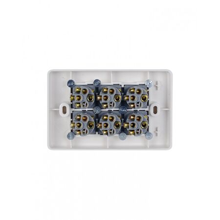 Switch Horizontal 6 Gang 10AX/16A 250V Vandal Proof  x5 - PUSW6GVP