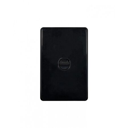 Puma - Switch Vertical 1 Gang, 10AX/16A 250V~  Black x10 - PUSWV1GBK